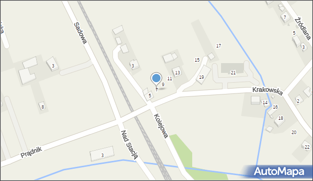 Łuczyce, Krakowska, 7, mapa Łuczyce