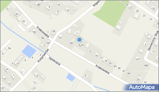 Łuczyce, Krakowska, 71, mapa Łuczyce