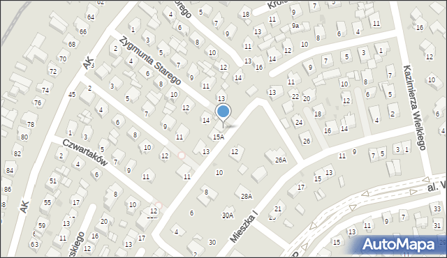 Łuków, Króla Bolesława Chrobrego, 15B, mapa Łuków