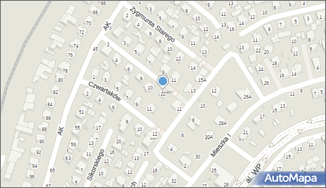 Łuków, Króla Jana III Sobieskiego, 12, mapa Łuków