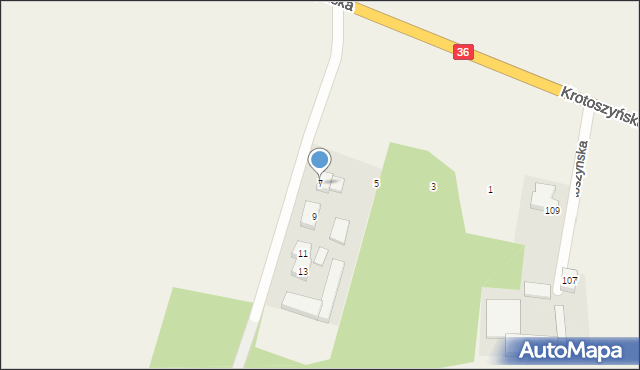Lutogniew, Krótka, 7, mapa Lutogniew