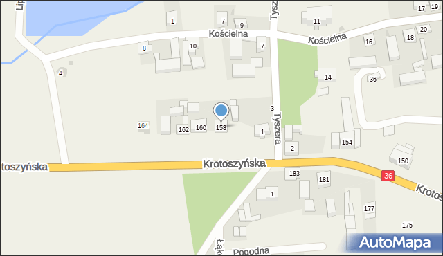 Lutogniew, Krotoszyńska, 158, mapa Lutogniew