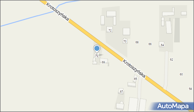 Lutogniew, Krotoszyńska, 71, mapa Lutogniew