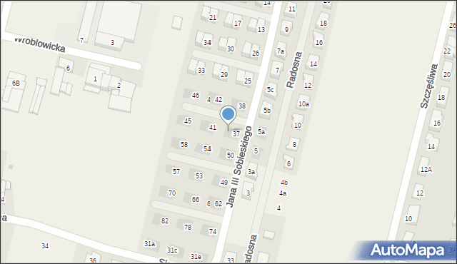 Lutynia, Króla Jana III Sobieskiego, 39, mapa Lutynia