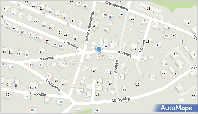 Lwówek Śląski, Krzywa, 3, mapa Lwówek Śląski