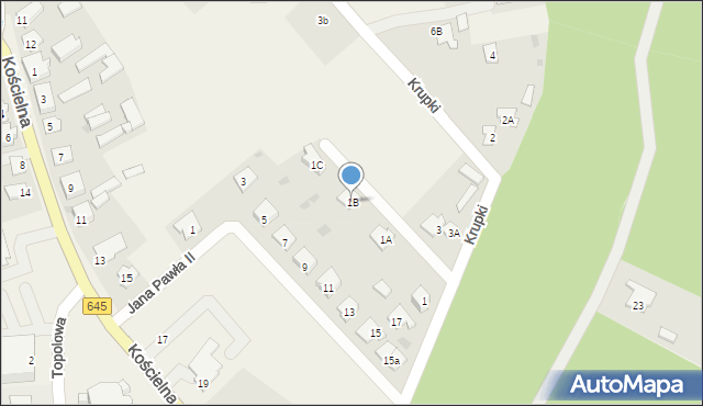 Łyse, Krupki Stanisława, 1B, mapa Łyse