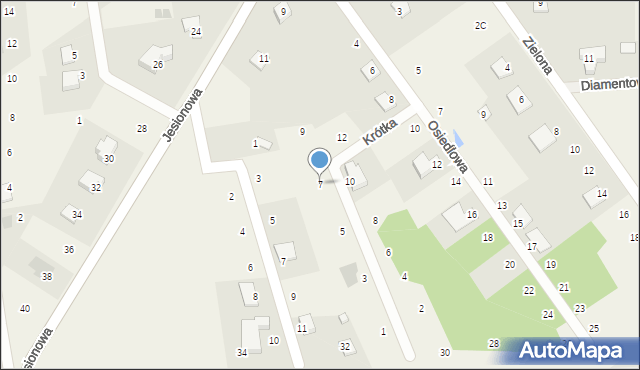 Łysiec, Krótka, 7, mapa Łysiec