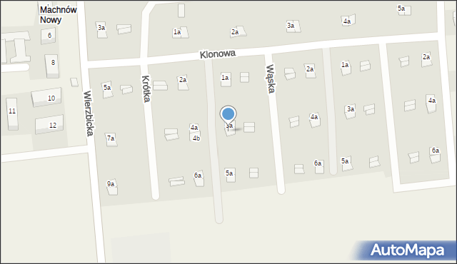 Machnów Nowy, Krótka, 3b, mapa Machnów Nowy