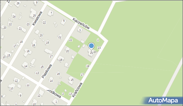 Magdalenka, Krańcowa, 21, mapa Magdalenka