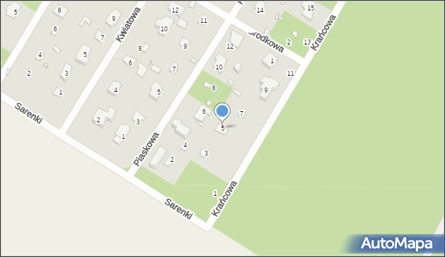 Magdalenka, Krańcowa, 5, mapa Magdalenka