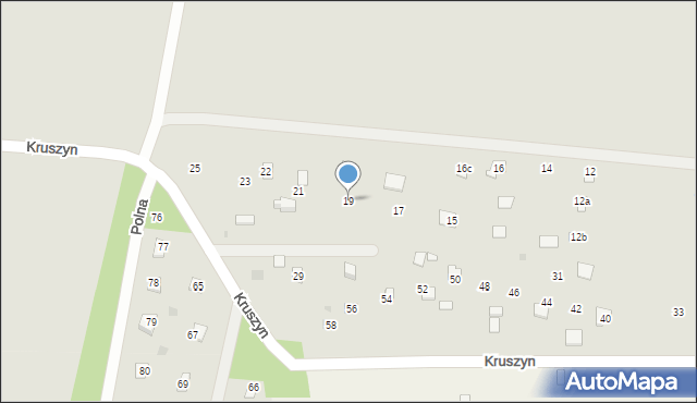 Magnuszew, Kruszyn, 19, mapa Magnuszew