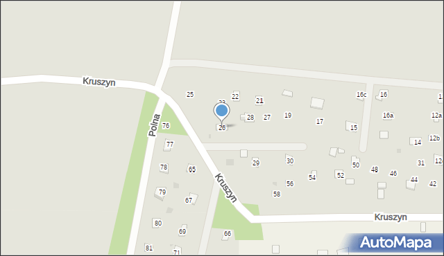 Magnuszew, Kruszyn, 26, mapa Magnuszew