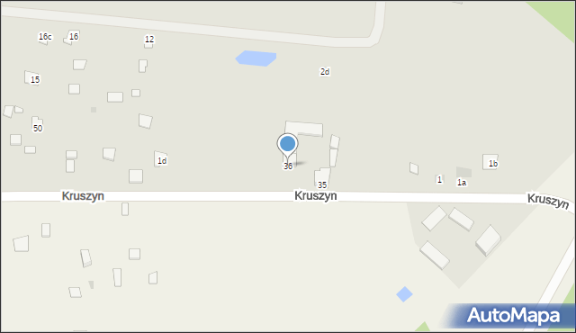 Magnuszew, Kruszyn, 36, mapa Magnuszew