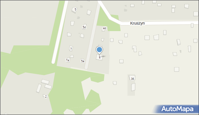 Magnuszew, Kruszyn, 4, mapa Magnuszew