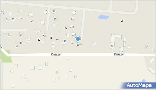 Magnuszew, Kruszyn, 40, mapa Magnuszew