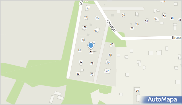 Magnuszew, Kruszyn, 71, mapa Magnuszew