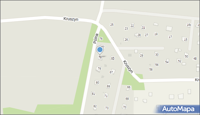 Magnuszew, Kruszyn, 78, mapa Magnuszew