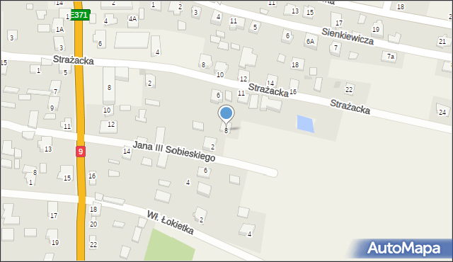 Majdan Królewski, Króla Jana III Sobieskiego, 8, mapa Majdan Królewski