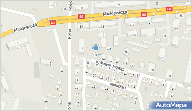 Maków Mazowiecki, Królowej Jadwigi, 16, mapa Maków Mazowiecki