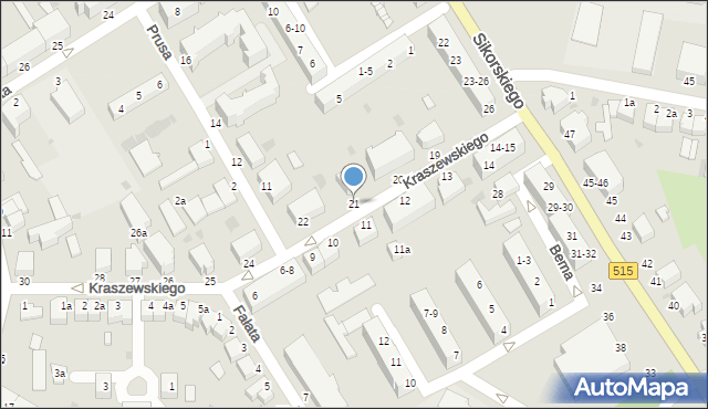 Malbork, Kraszewskiego Józefa Ignacego, 21, mapa Malborka