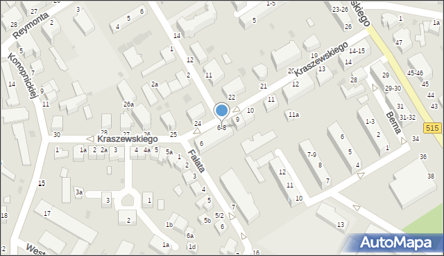 Malbork, Kraszewskiego Józefa Ignacego, 6-8, mapa Malborka