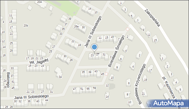 Malbork, Króla Jana III Sobieskiego, 25, mapa Malborka