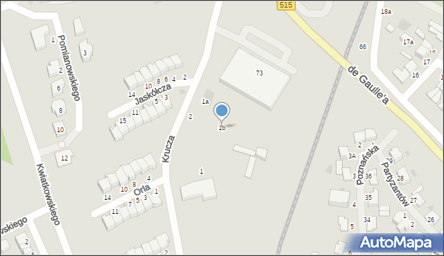 Malbork, Krucza, 1b, mapa Malborka