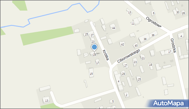 Mały Płock, Krótka, 19, mapa Mały Płock