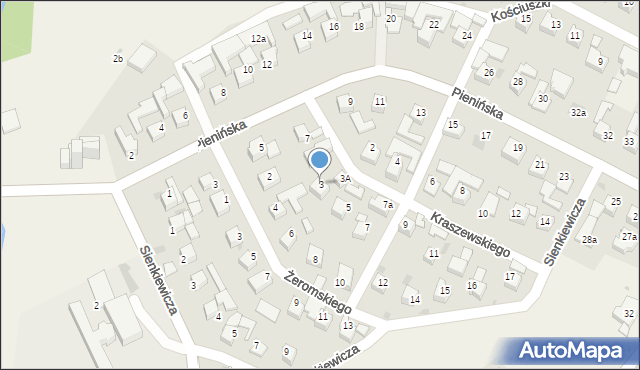 Maniowy, Kraszewskiego Józefa Ignacego, 3, mapa Maniowy
