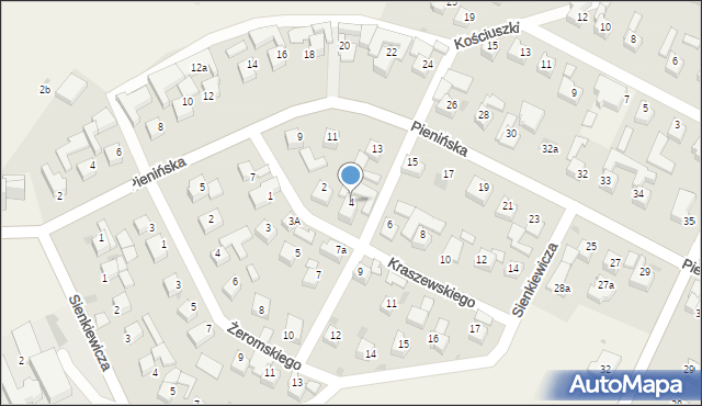 Maniowy, Kraszewskiego Józefa Ignacego, 4, mapa Maniowy