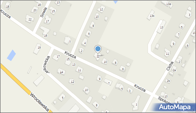 Marcinkowice, Krucza, 12, mapa Marcinkowice