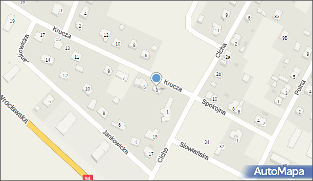 Marcinkowice, Krucza, 3, mapa Marcinkowice