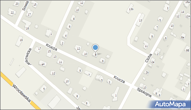 Marcinkowice, Krucza, 8, mapa Marcinkowice