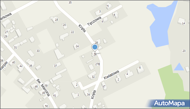 Marcinowice, Kręta, 28, mapa Marcinowice