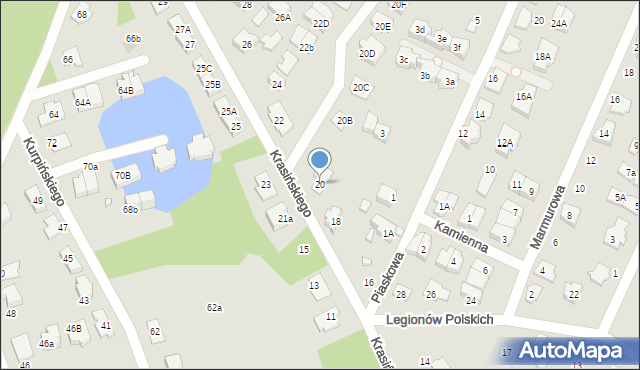 Marki, Krasińskiego Zygmunta, 20, mapa Marki