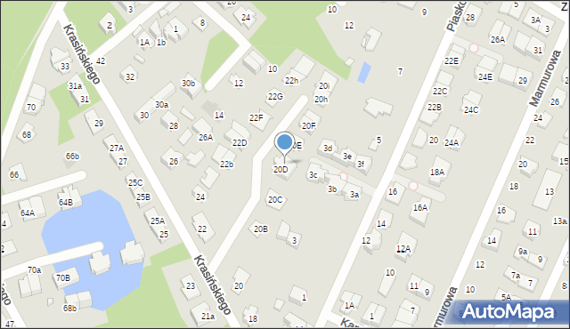 Marki, Krasińskiego Zygmunta, 20DA, mapa Marki