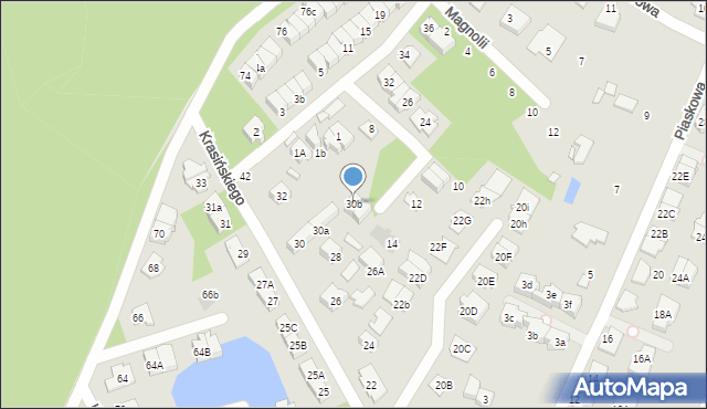 Marki, Krasińskiego Zygmunta, 30b, mapa Marki