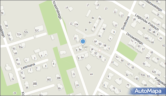 Marki, Krasińskiego Zygmunta, 8b, mapa Marki