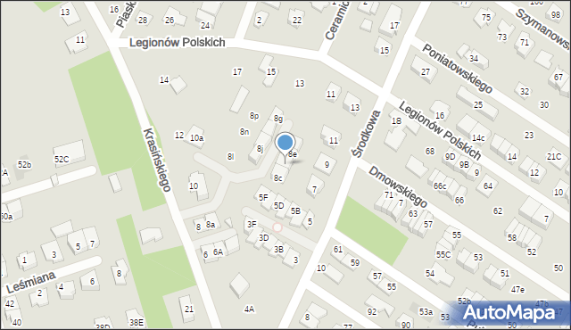 Marki, Krasińskiego Zygmunta, 8d, mapa Marki