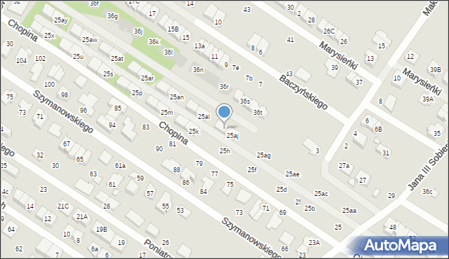 Marki, Króla Jana III Sobieskiego, 25ak, mapa Marki