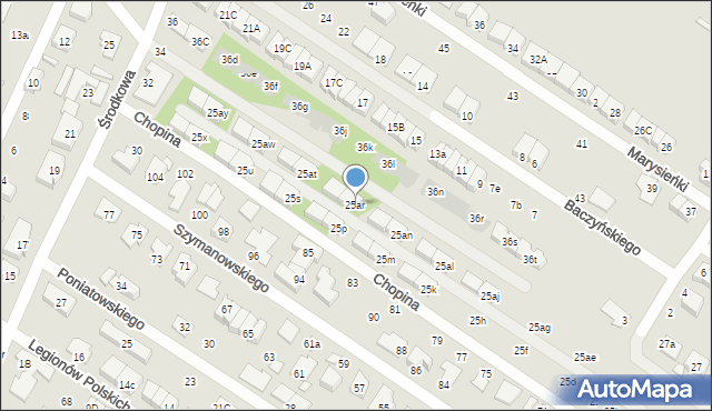 Marki, Króla Jana III Sobieskiego, 25ar, mapa Marki