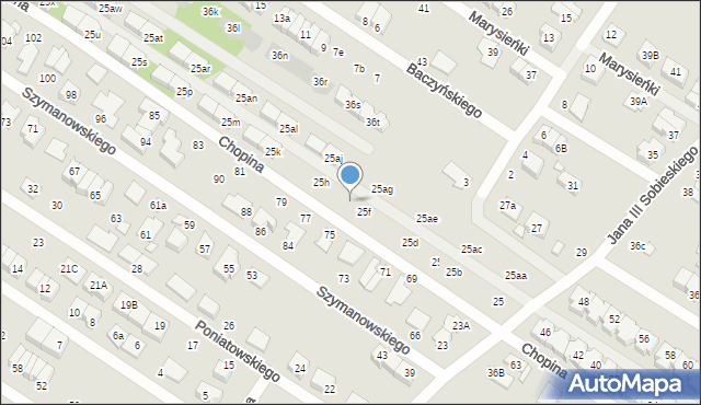 Marki, Króla Jana III Sobieskiego, 25g, mapa Marki