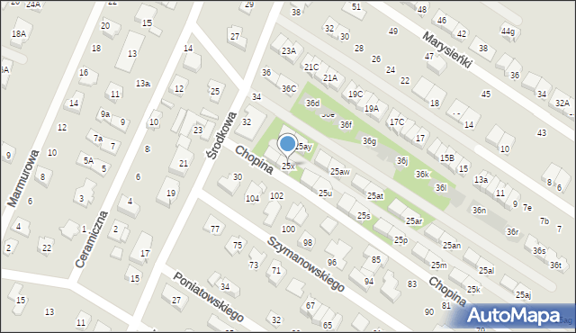 Marki, Króla Jana III Sobieskiego, 25x, mapa Marki