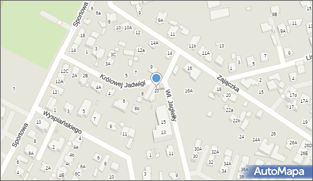 Marki, Królowej Jadwigi, 10, mapa Marki