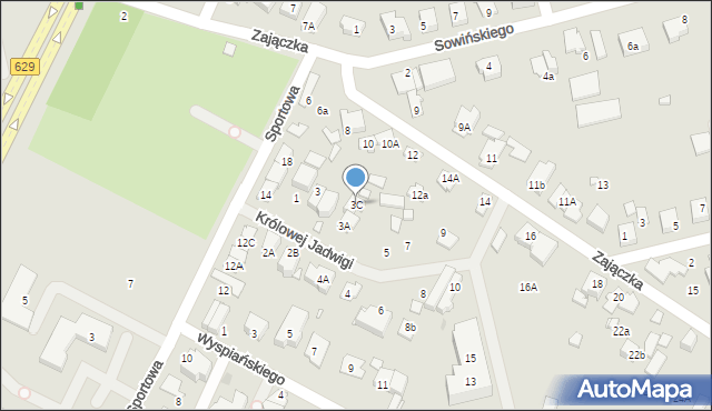 Marki, Królowej Jadwigi, 3C, mapa Marki
