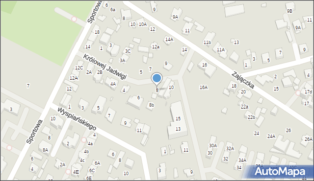 Marki, Królowej Jadwigi, 8, mapa Marki