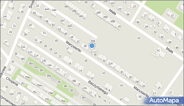Marki, Królowej Marysieńki, 36A, mapa Marki