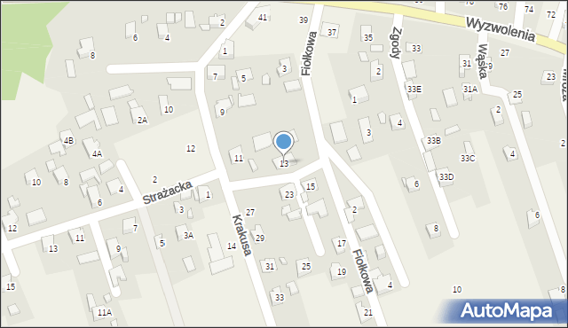 Marklowice, Krakusa, 13, mapa Marklowice