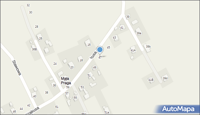 Marklowice, Krakusa, 47, mapa Marklowice