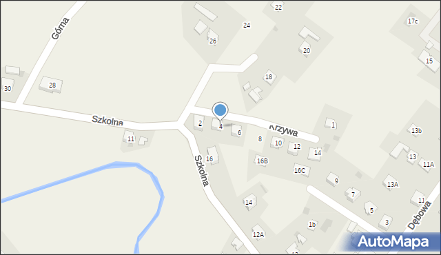 Marklowice Górne, Krzywa, 4, mapa Marklowice Górne